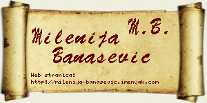Milenija Banašević vizit kartica
